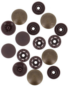 Botões de pressão mágicos sem alicate 14 mm - Acabamento em metal cobre 2