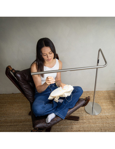Lâmpada de pé Daylight Slimline 4 - Aço escovado