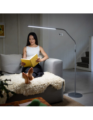 Lâmpada de pé Daylight Slimline 4 - Cinza gelo