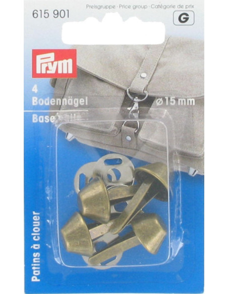 Conjunto de 4 pés para sacos 15 mm - Latão antigo