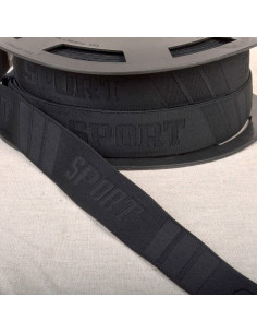 Elástico calção esportivo em relevo - Preto