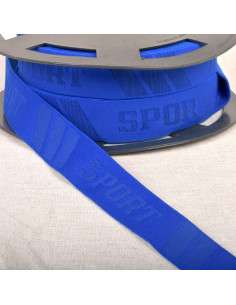 Elástico calção esportivo em relevo - Azul royal