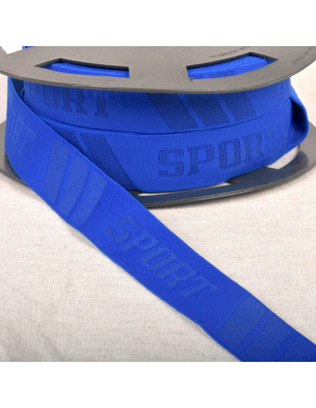 Elástico calção esportivo em relevo - Azul royal