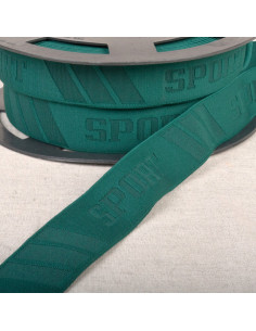 Elástico de cueca esportiva em relevo - Verde