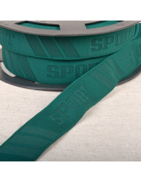 Elástico de cueca esportiva em relevo - Verde