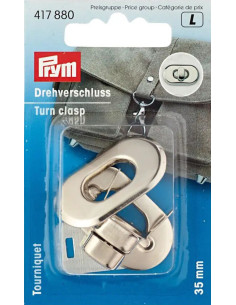 Torniquete oval para sacos - Prata