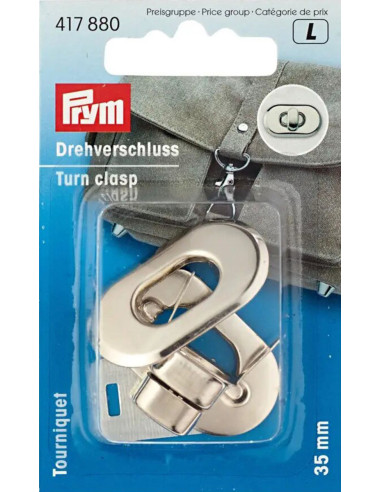 Torniquete oval para sacos - Prata