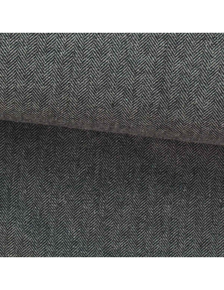 Tecido de lã tweed para casaco - Cinza médio