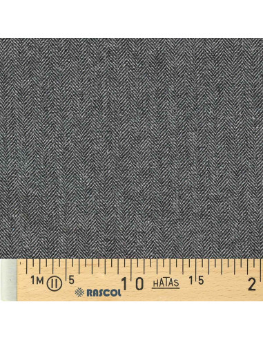 Tecido de lã tweed para casaco - Cinza médio
