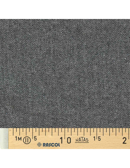 Tecido de lã tweed para casaco - Cinza médio