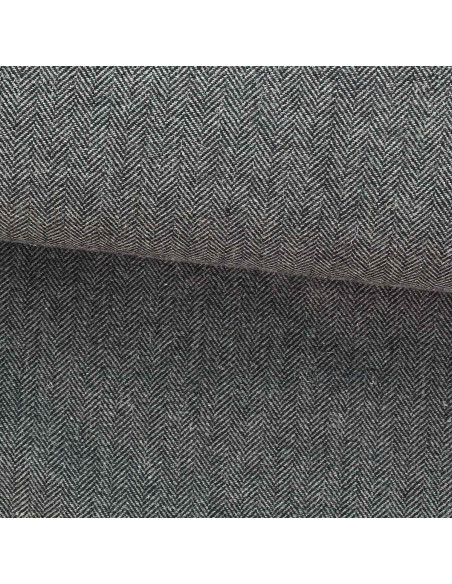Tecido de lã tweed para casaco - Cinza claro