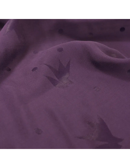 Tecido jacquard de viscose Streli Violeta - Églantine & Zoé