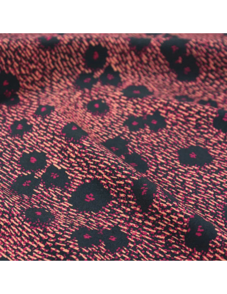 Tecido popeline de viscose Punti Azul Tinta - Églantine & Zoé