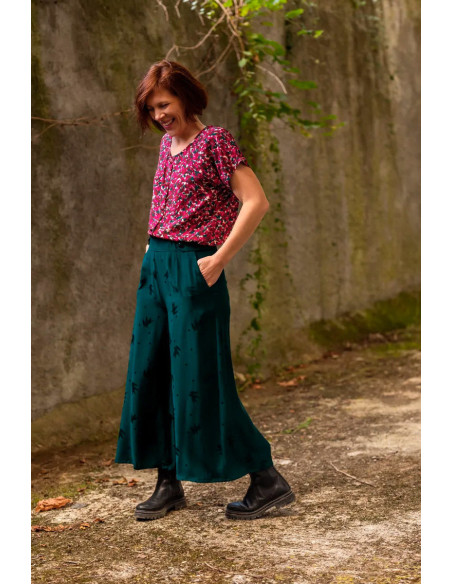 Tecido viscose Granite Bordeaux - Églantine & Zoé