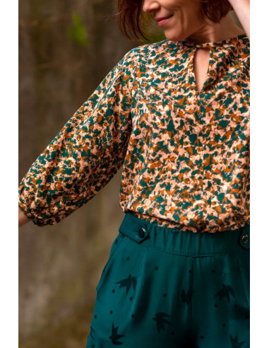 Tecido viscose Granite Verde - Églantine & Zoé