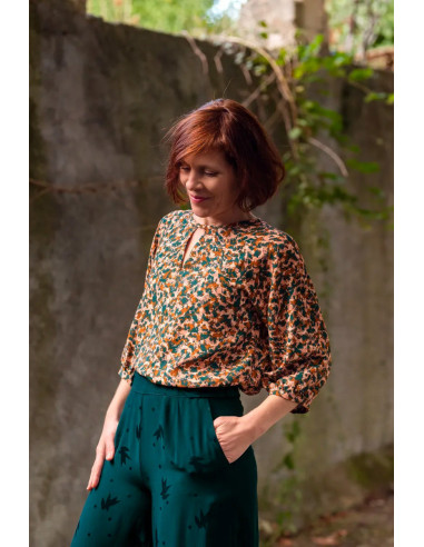 Tecido viscose Granite Verde - Églantine & Zoé