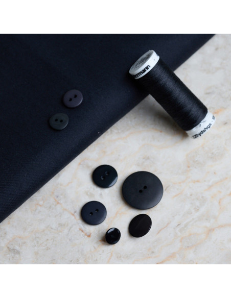 Tecido de algodão repelente à água Trench Deep Charcoal - Atelier Brunette