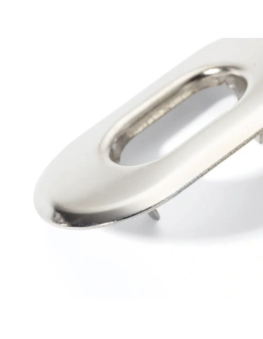 Torniquete oval para sacos - Prata
