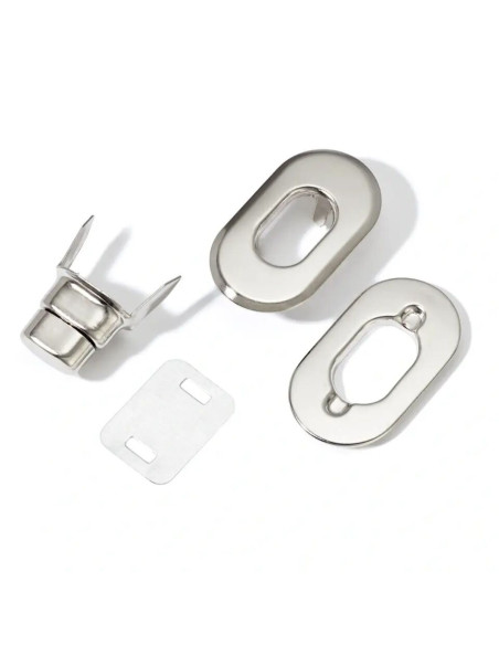 Torniquete oval para sacos - Prata