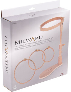Tambor de bordar sob a coxa com 3 aros de bordar Milward