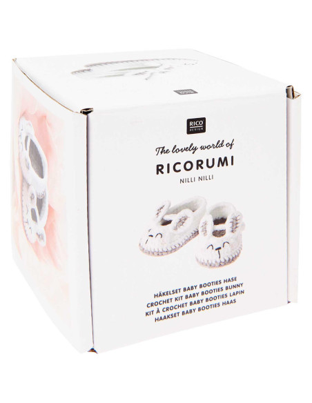 Kit de crochê Botinhas de Bebê - Coelho