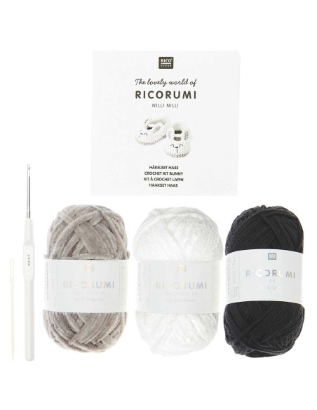 Kit de crochê Botinhas de Bebê - Coelho