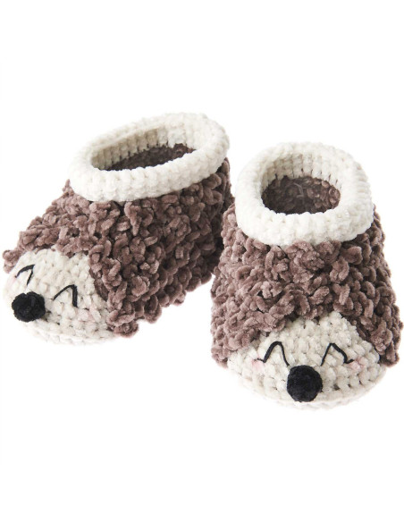 Kit de crochê Botinhas de Bebê - Ouriço