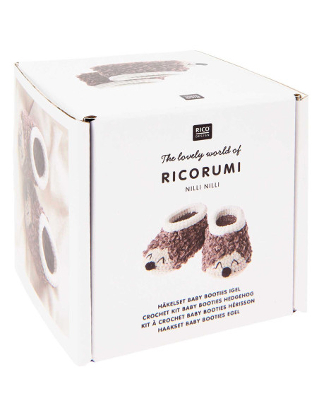 Kit de crochê Botinhas de Bebê - Ouriço
