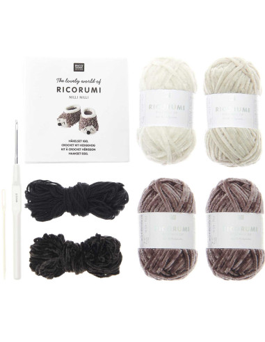 Kit de crochê Botinhas de Bebê - Ouriço