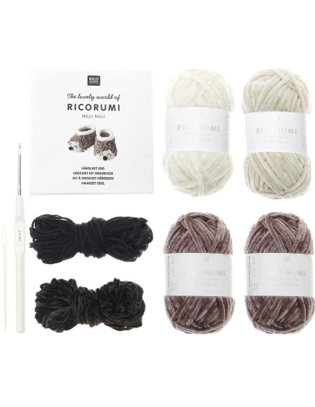 Kit de crochê Botinhas de Bebê - Ouriço