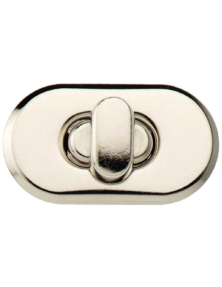 Torniquete oval para sacos - Prata