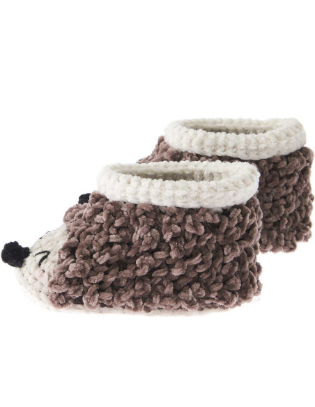 Kit de crochê Botinhas de Bebê - Ouriço
