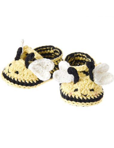 Kit de crochê Botinhas de Bebê - Abelha