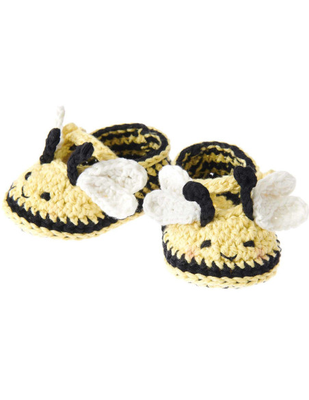 Kit de crochê Botinhas de Bebê - Abelha