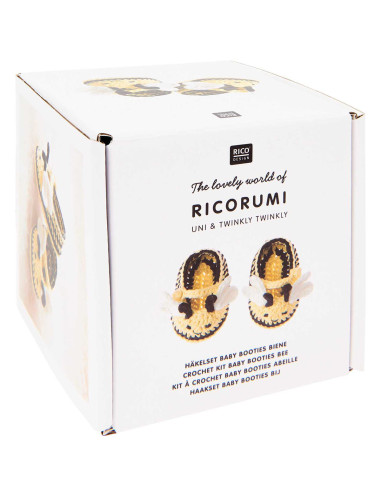 Kit de crochê Botinhas de Bebê - Abelha