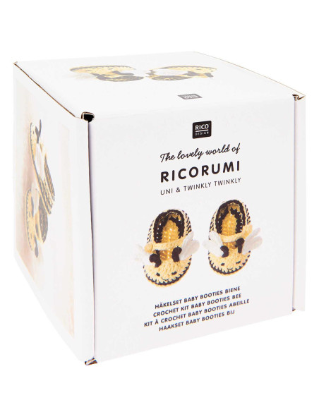 Kit de crochê Botinhas de Bebê - Abelha