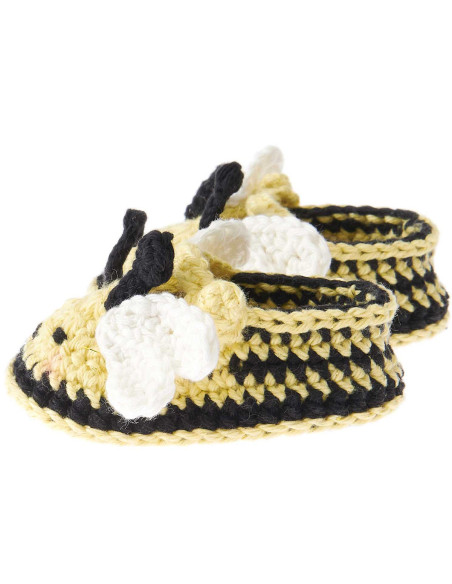 Kit de crochê Botinhas de Bebê - Abelha