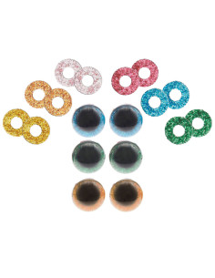 Olhos de segurança 6 cores Ricorumi 12 mm - 3 pares
