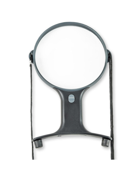 Lupa de mãos livres luminosa ajustável com cordão Magnishine Carson Optical