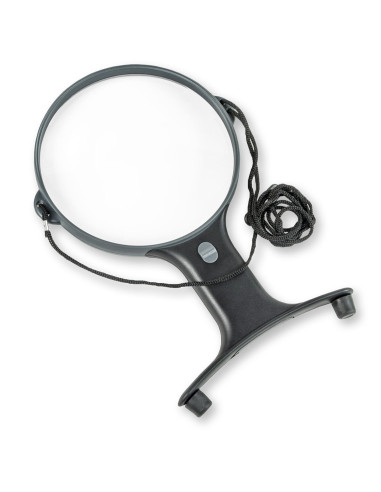 Lupa de mãos livres luminosa ajustável com cordão Magnishine Carson Optical
