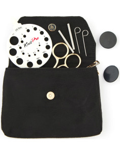 Estojo para acessórios de tricô KnitPro - Preto 2