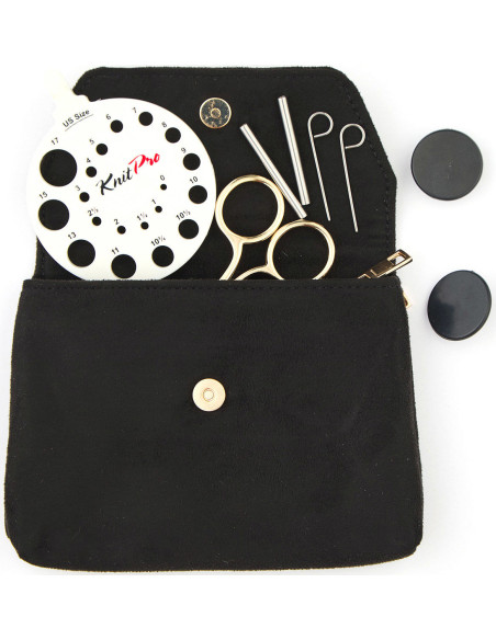 Estojo para acessórios de tricô KnitPro - Preto
