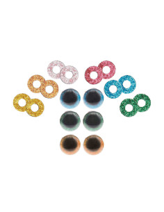 Olhos de segurança 6 cores Ricorumi 9 mm - 3 pares