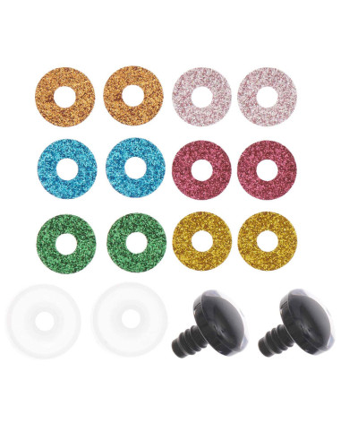 Olhos de segurança 6 cores Ricorumi 20 mm - 1 par