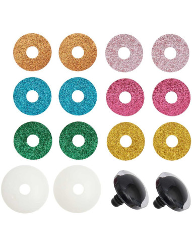Olhos de segurança 6 cores Ricorumi 30 mm - 1 par