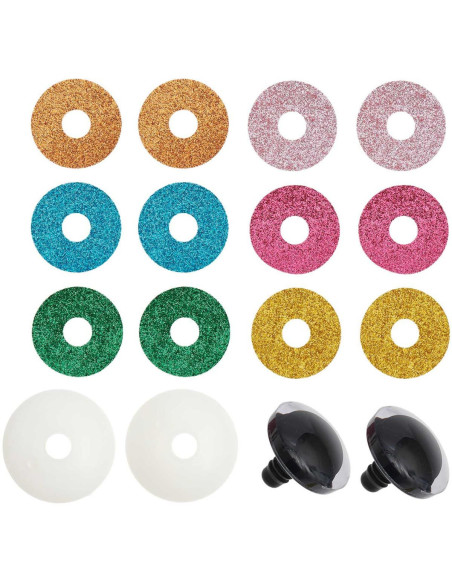 Olhos de segurança 6 cores Ricorumi 30 mm - 1 par
