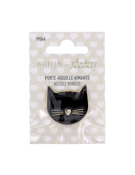 Porta-agulhas magnético Bohin - Gato preto