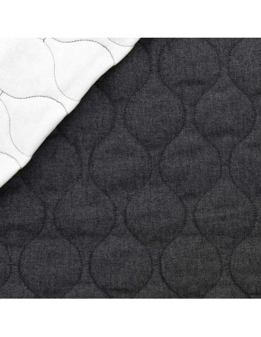 Tecido de algodão acolchoado wave - Denim chambray