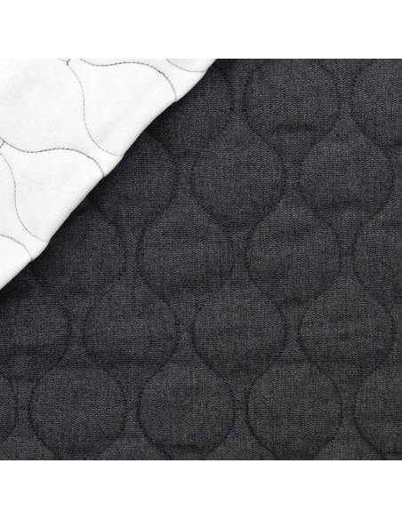 Tecido de algodão acolchoado wave - Denim chambray