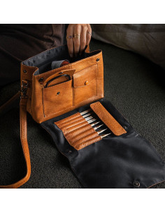 Bolsa de armazenamento para agulhas de crochê Muud Fee - Whisky
